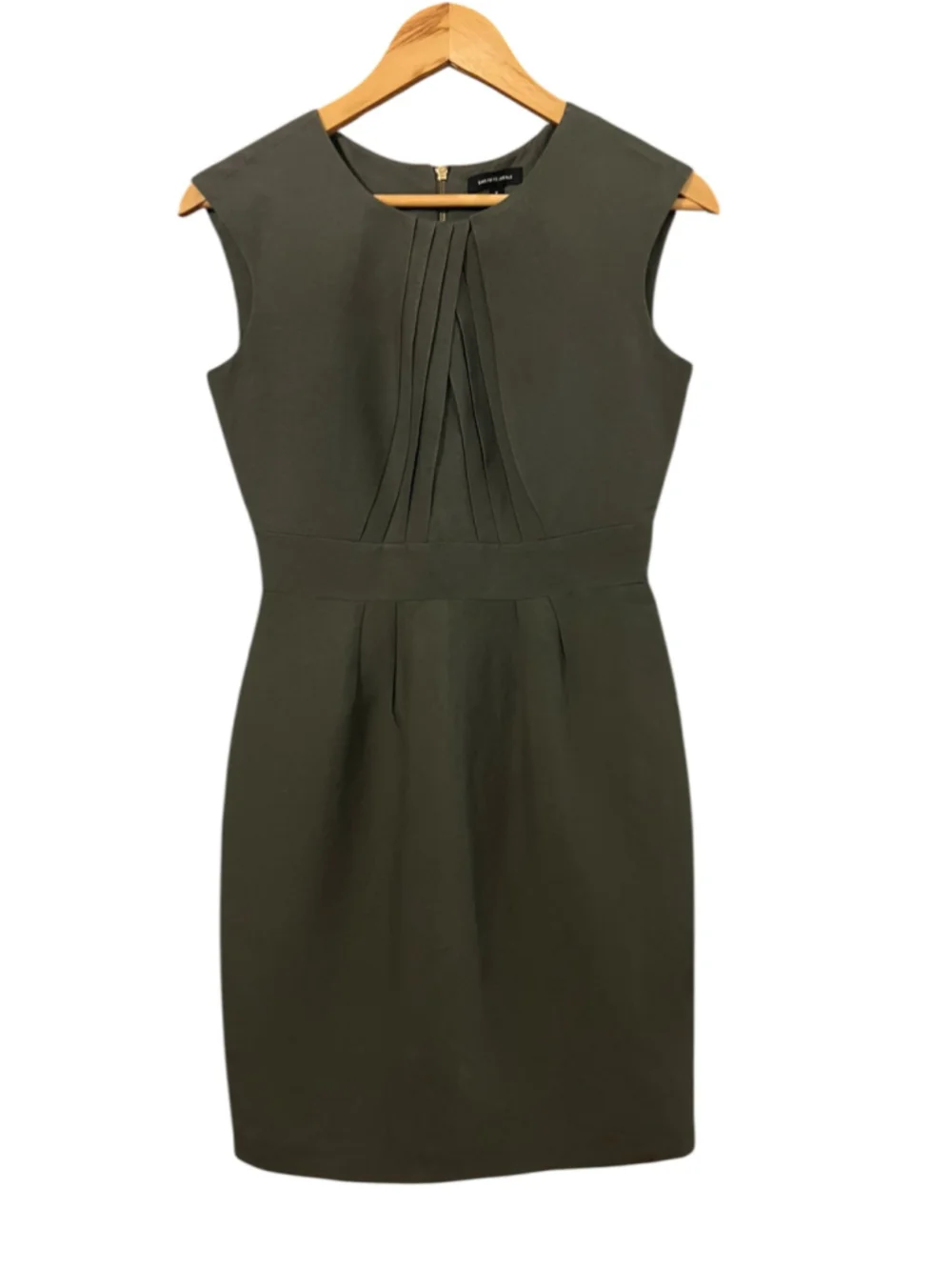 Saks Fifth Avenue Olive Green Sleeveless Dress